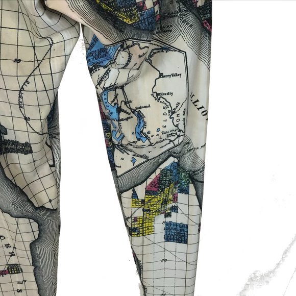 Women Size XL Bombsheller Seattle Washington 1890 City Map Workout Yoga Leggings - Picture 7 of 8